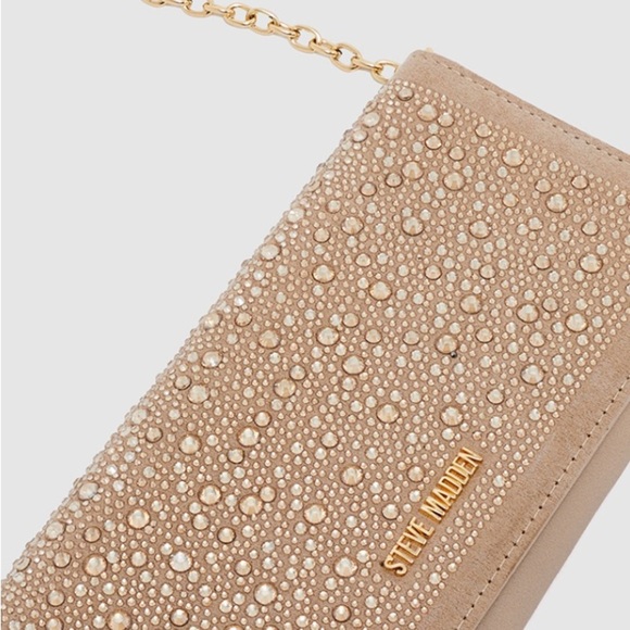 Steve Madden Tan Embellished Clutch - Picture 3 of 4